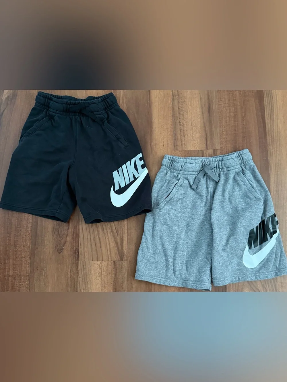 Nike Kids Black & Grey Athletic Shorts